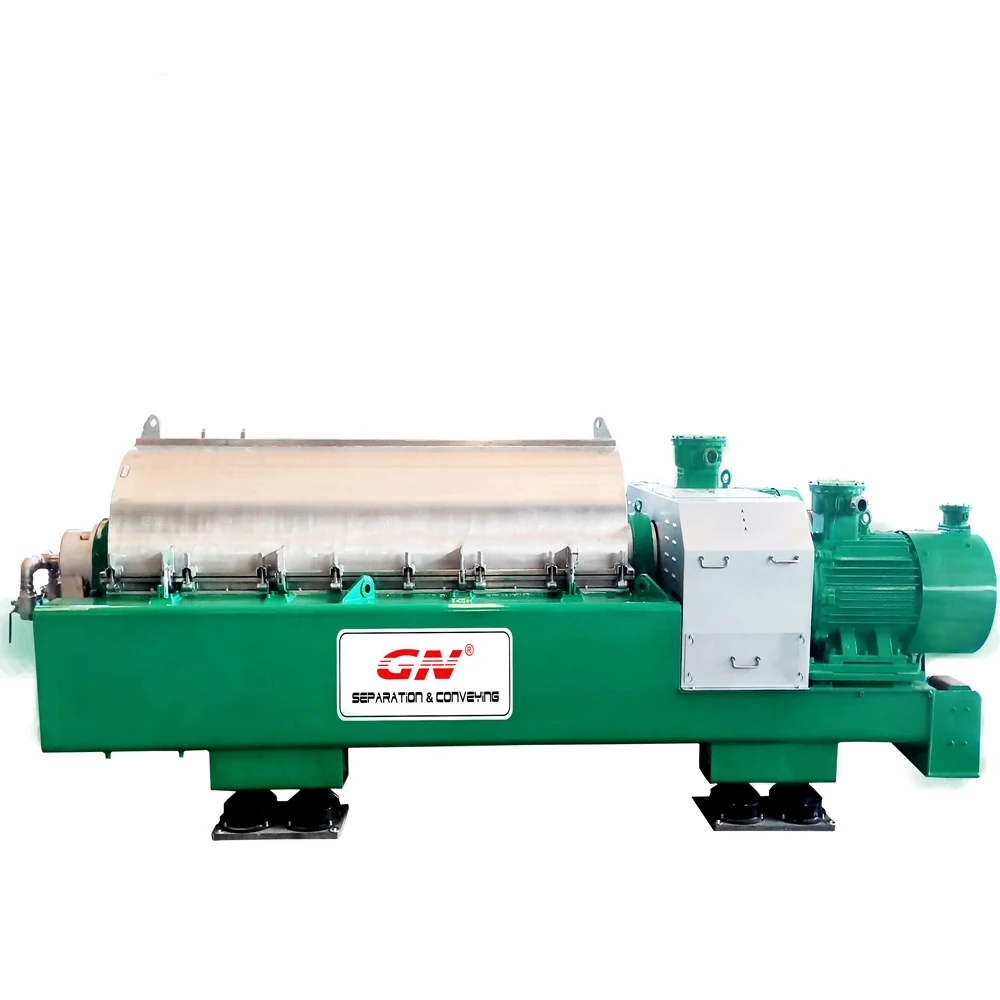 Continuous Horizontal Decanter Centrifuge For Sludge With Screw Discharging