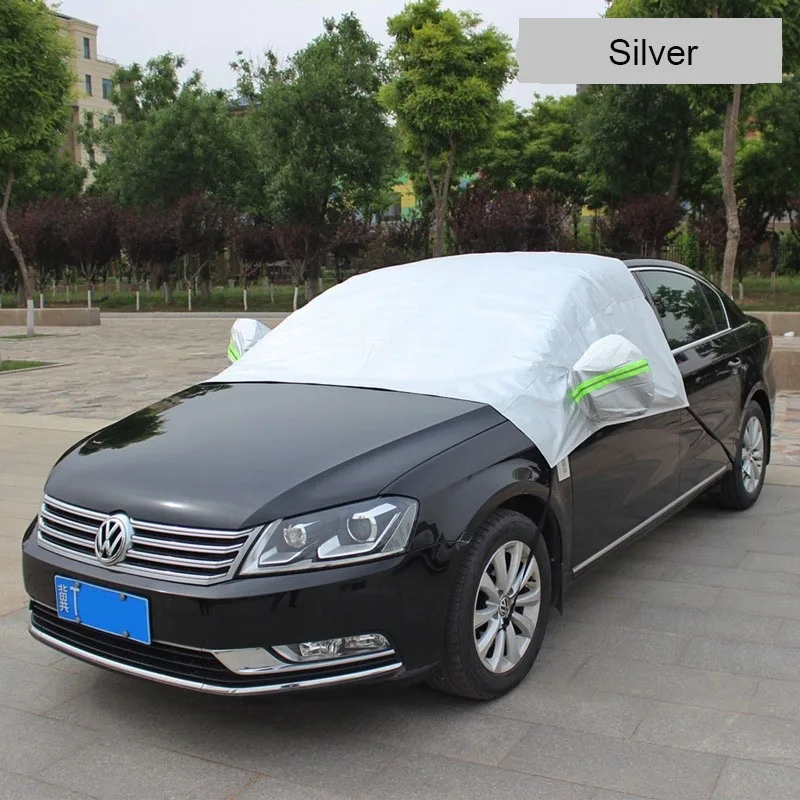Car front windshield snow cover windscreen snow cover with hook and mirror cover