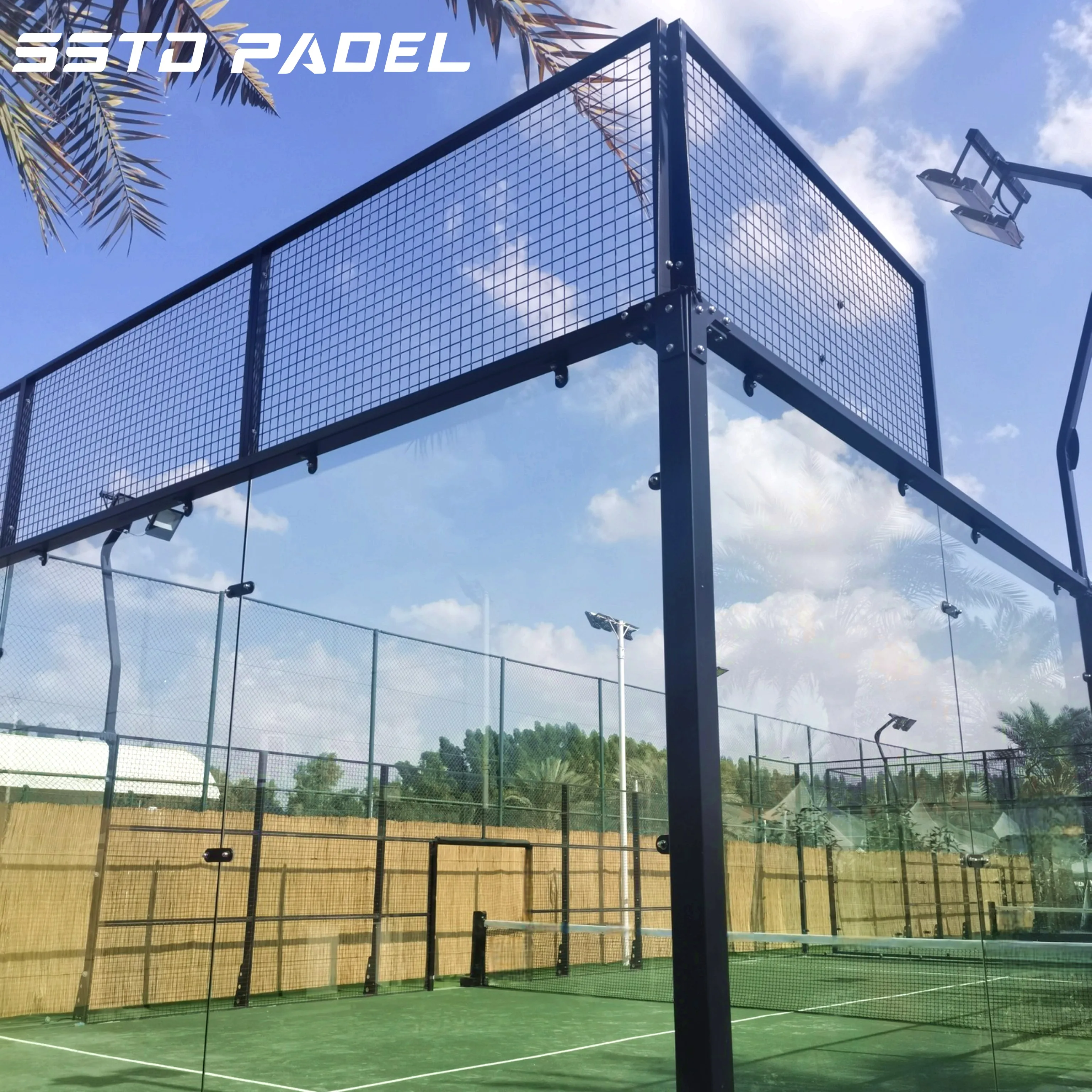2024 SSTD TOP quality Full view panoramic padel court paddle tennis court artificial grass padel court factory price