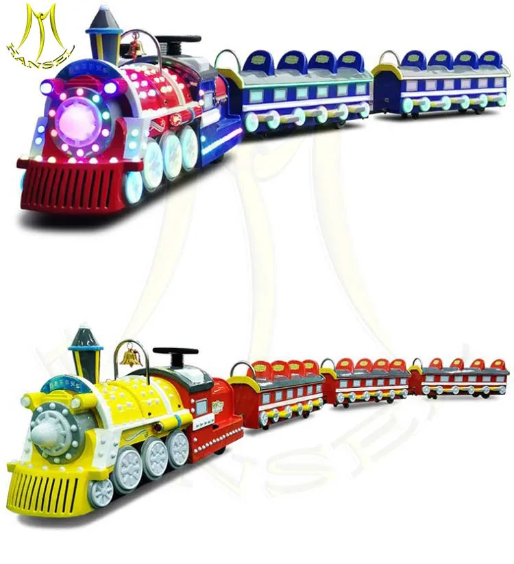 Hansel amusement park kids electric tourist trackless train for sale kids electrical train