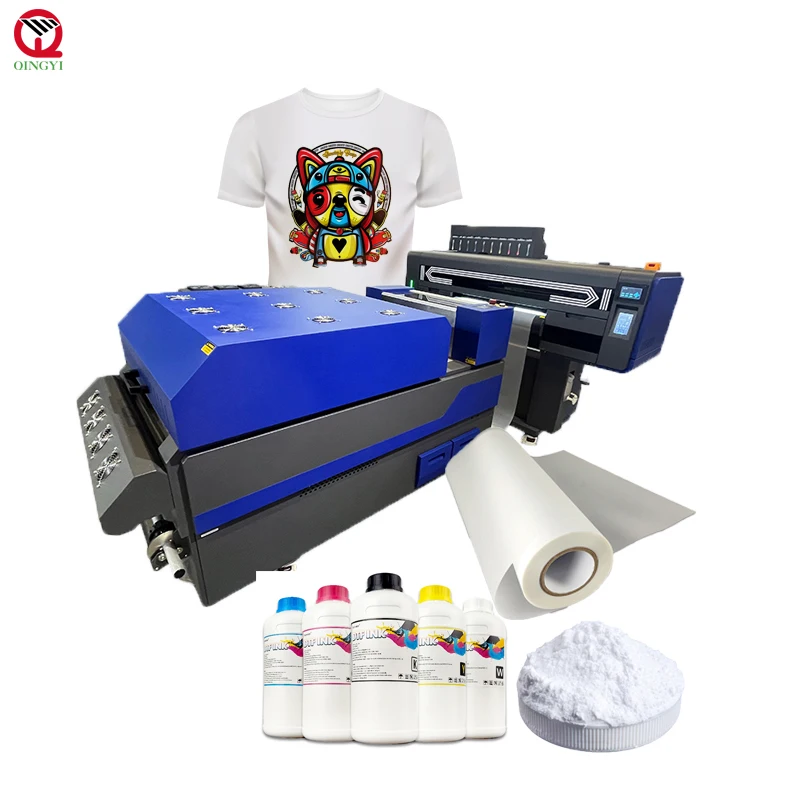 Dtf transfer printer for diy t shirt printing machine shake powder 60cm digital dtf printer dtf 60cm printer 4 printhead