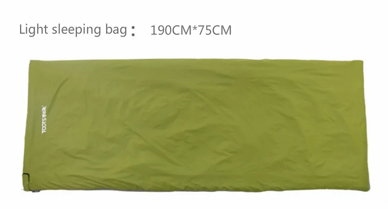 Outdoor camping trip nylon imitation silk - wadded envelope sleeping bag