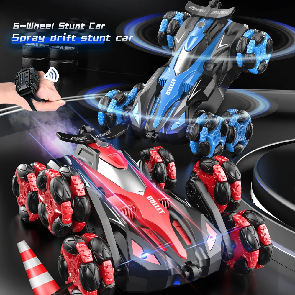 Huiye Single Rc Stunt Car High Speed Six Wheel Remote Control Drift Vehicle Cool 360 Degree Rotation Rc Car Toys For Adults Kids