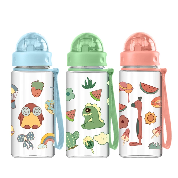 Eco Friendly New Design Cute Custom Design Kids 400ml Plastic Water Bottle