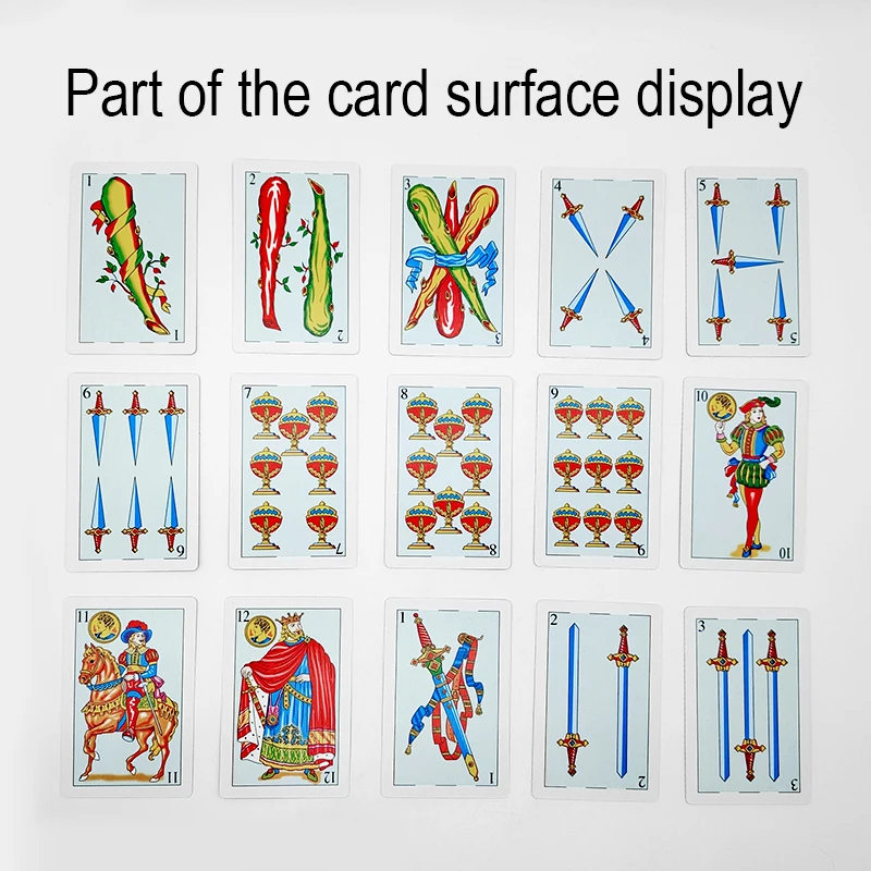 Custom Spanish Playing Card Poker Sublimation Blank Paper Playing Cards Wholesale