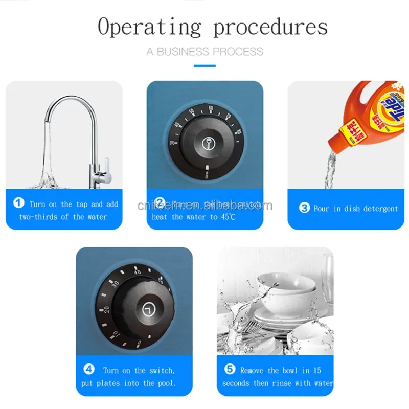 Custom restaurant used 0.8 meter ultrasound  dishwasher high efficiency dish washing machine for sale