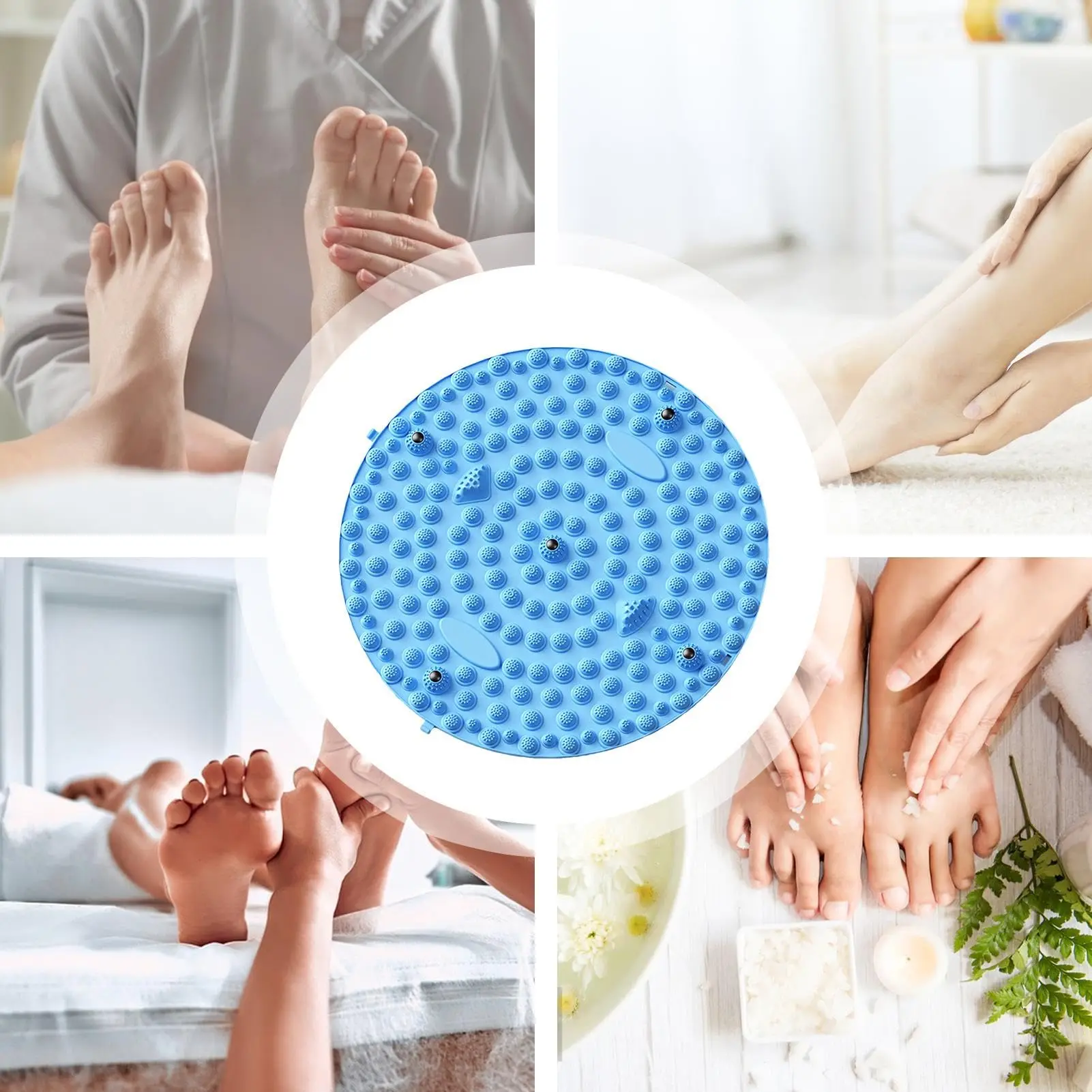 Anti Fatigue Walk Stone Acupoint Mat Particle 38/55CM Portable Massage Tool for Walking Relaxation Massage Mat Feet Massage Pad