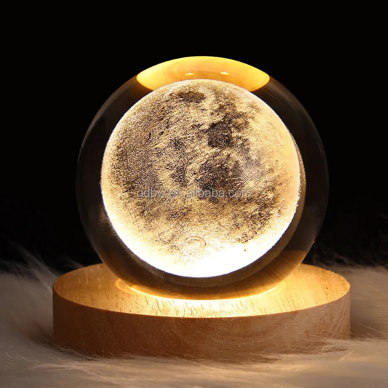 Crystal Crafts 3d Inside Carved Wood Night Lamp With Switch Control Usb Led Table Lamp Lighting