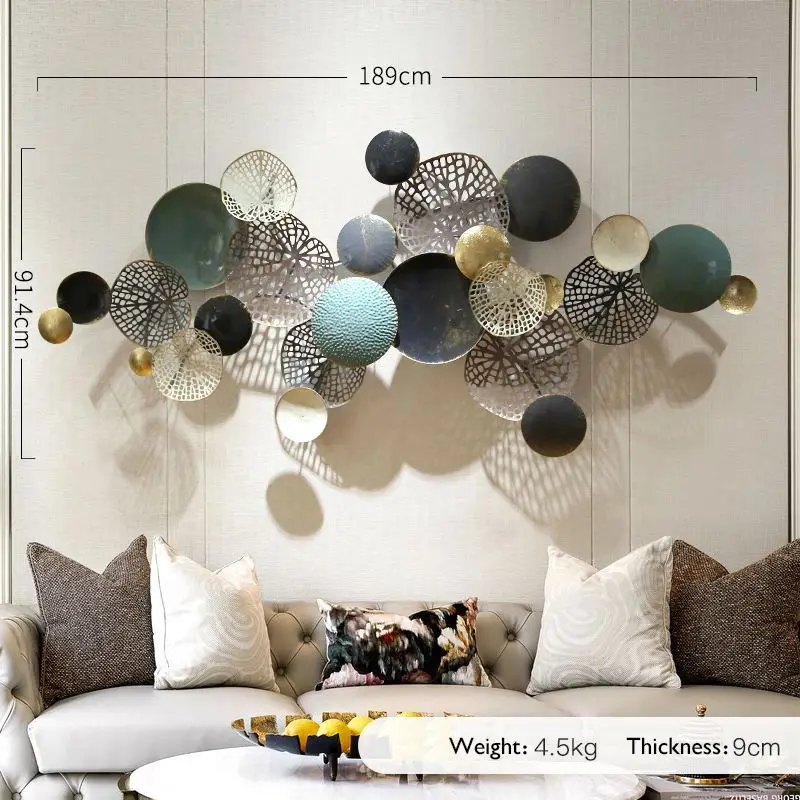 HYKING Vintage Round Cottage Wall Decor With Frame Wood Grille Wall Sculptures