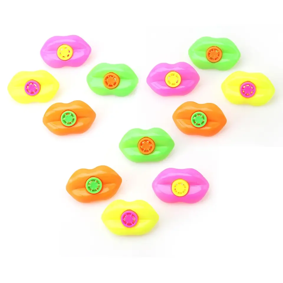 Hot Sale 15PCS Pack Children Party Noisemaker Toy Small Plastic Safe Moustache Lip Whistles