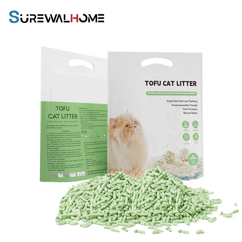 SUREWALHOME Wholesale Pet Low Dust High Agglomeration Deodorant Cat Litter Tofu Cat Litter