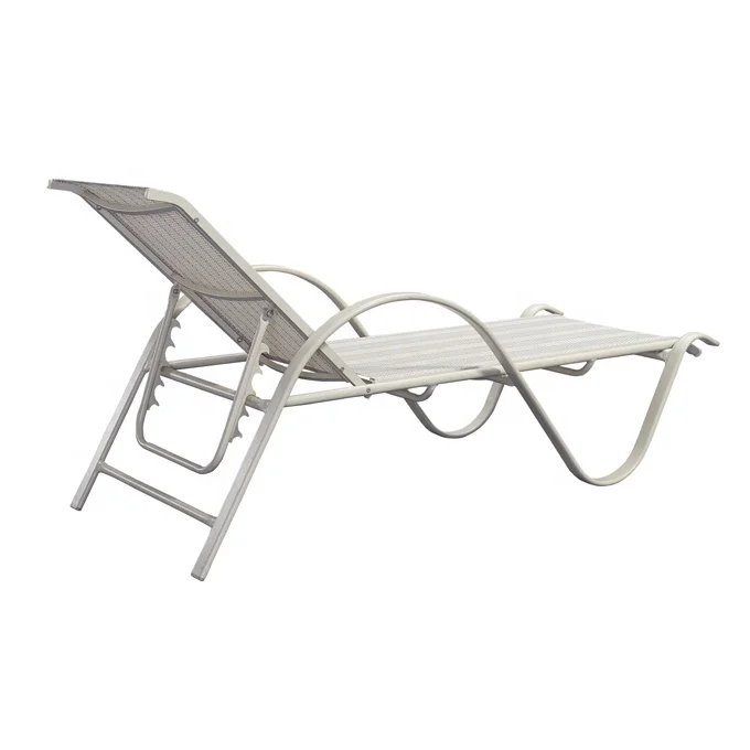 Cheap Leisure White Garden Patio Exterior Lounge Chairs Sunbed Furniture Outdoor Pool Aluminum Chaise Sun Loungers