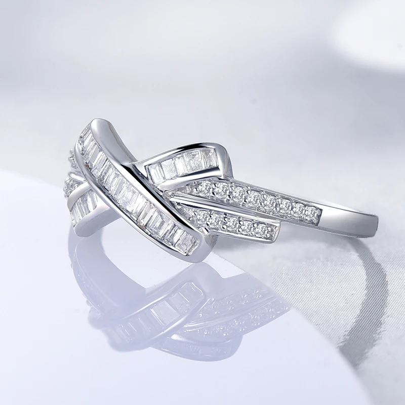 Prefect Gift 18k White gold Jewelry Engagement Wedding Ring Diamond for Women