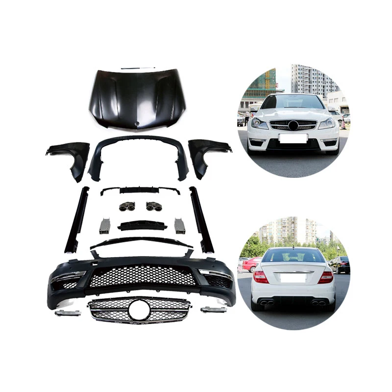 GBT - Fast Shipping car tuning parts facelift conversion for mercedes c class c63 w204 amg wide bodykit for mercedes