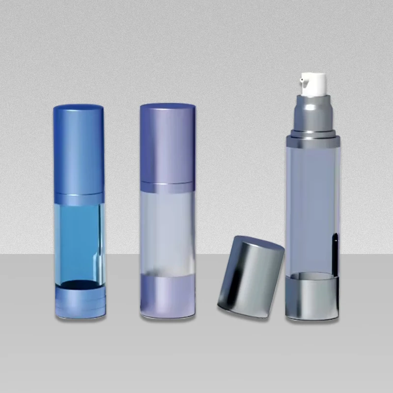 15ml 30ml 50ml airless cosmetic containers silver gold vacuum lotion pump airless bottle
