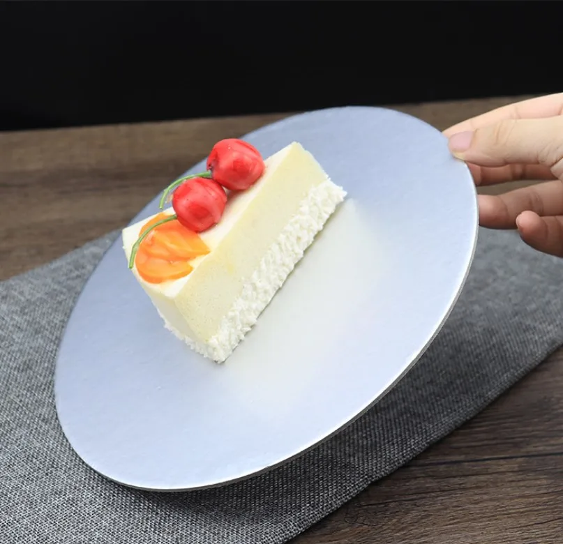 Disposable Circular Silver Thickened Waterproof And Oil Resistant Cake Tray 8 Inch