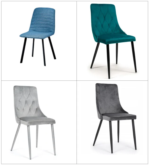 Elegant Lifestyle Upholstered Velvet Dining Chairs Reception Chairs with gold Metal Legs Tufted Accent Living Room  arm Chair