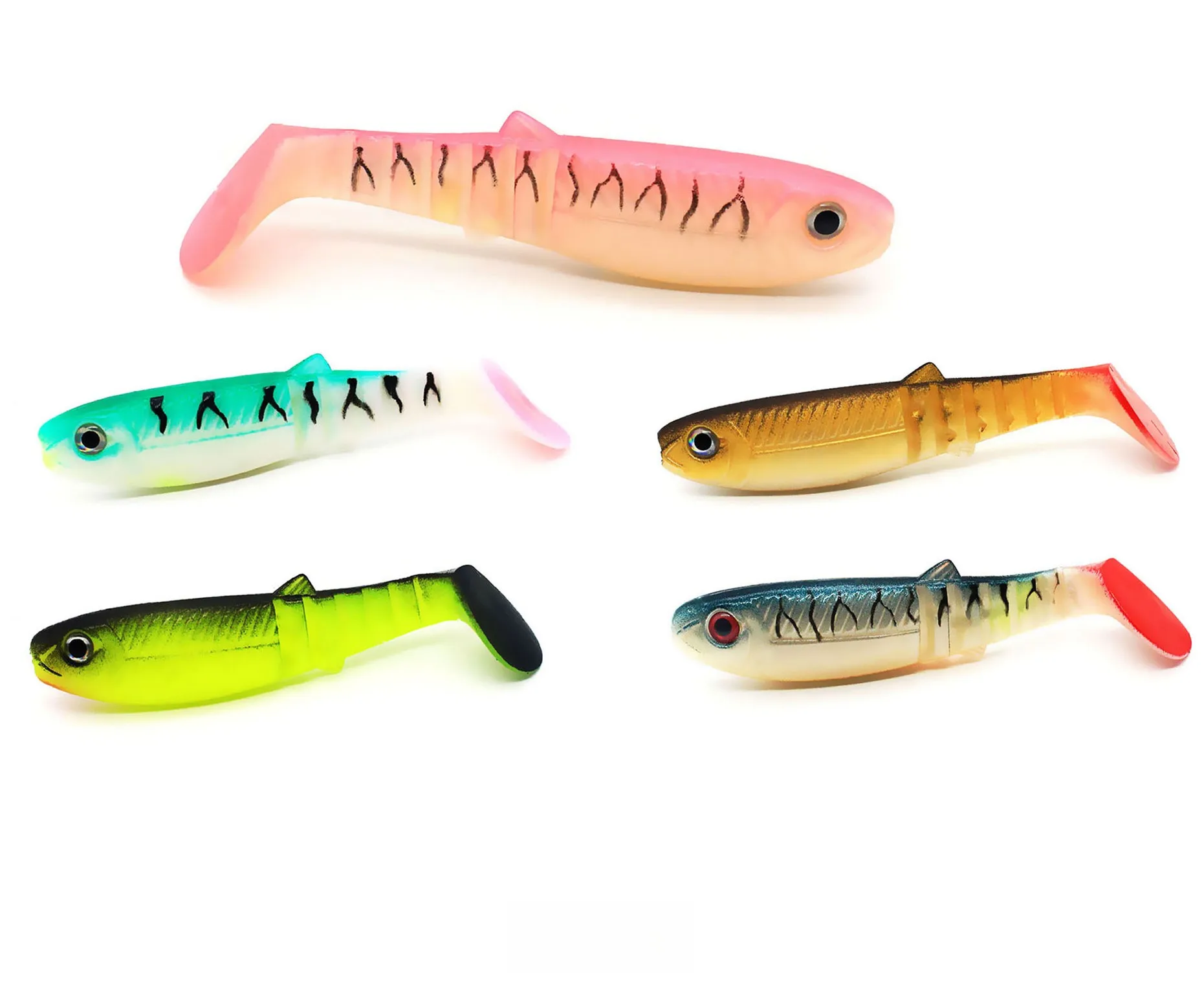 5Pcs/Bag Cannibal Baits 8CM/6G Artificial Soft Worm Lures Wobblers Silicone Fishing Lures Shad Worm Bass Baits