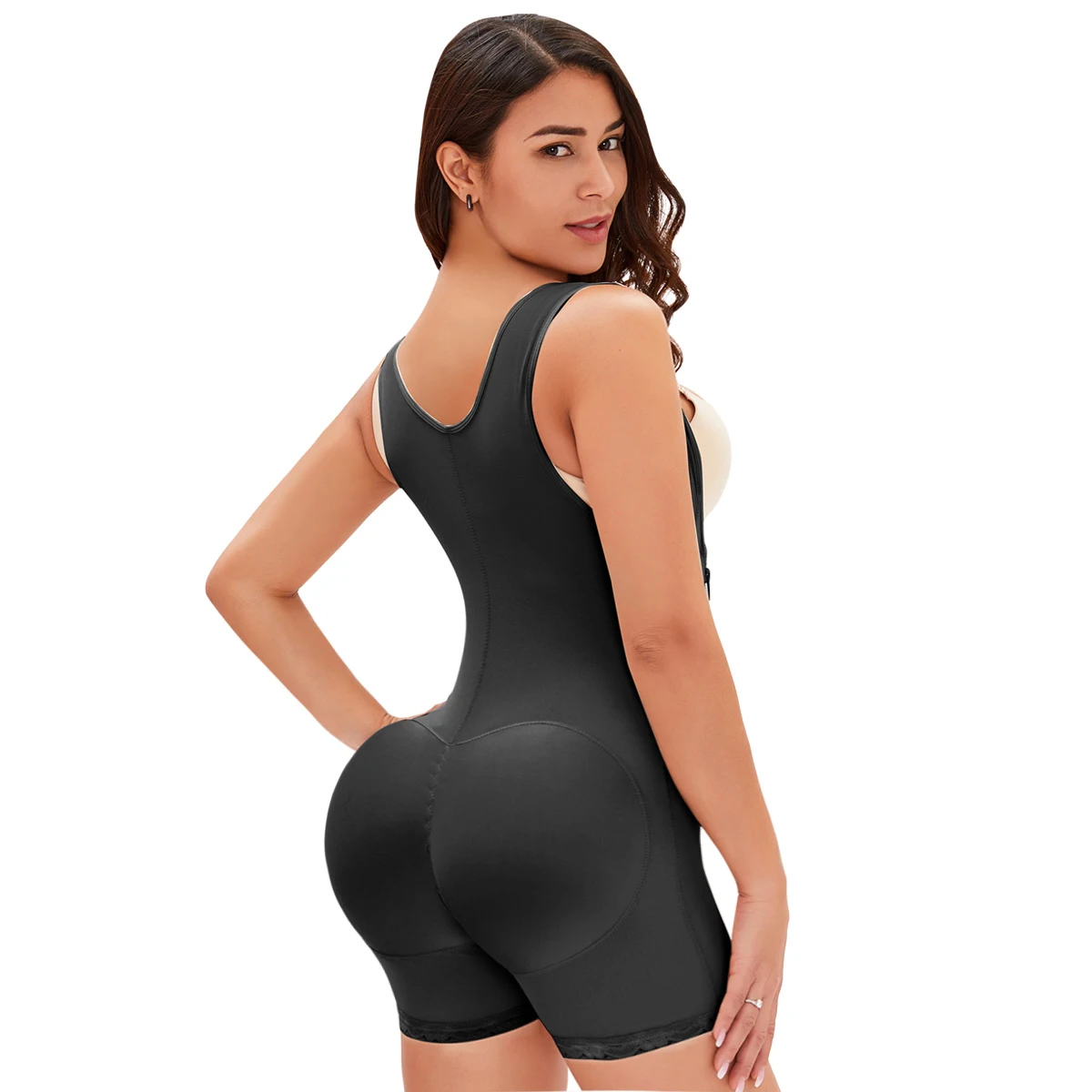 Women Body Shaper Adjustable Straps Shapewear Crotchless Underbust Tummy Control Butt Lifter Fajas Colombianas