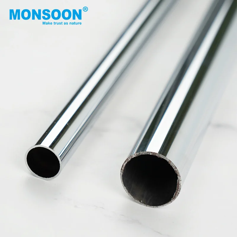 Chrome Furniture Hardware 888 stainless seamless hanging triangle wardrobe chrome steel tube