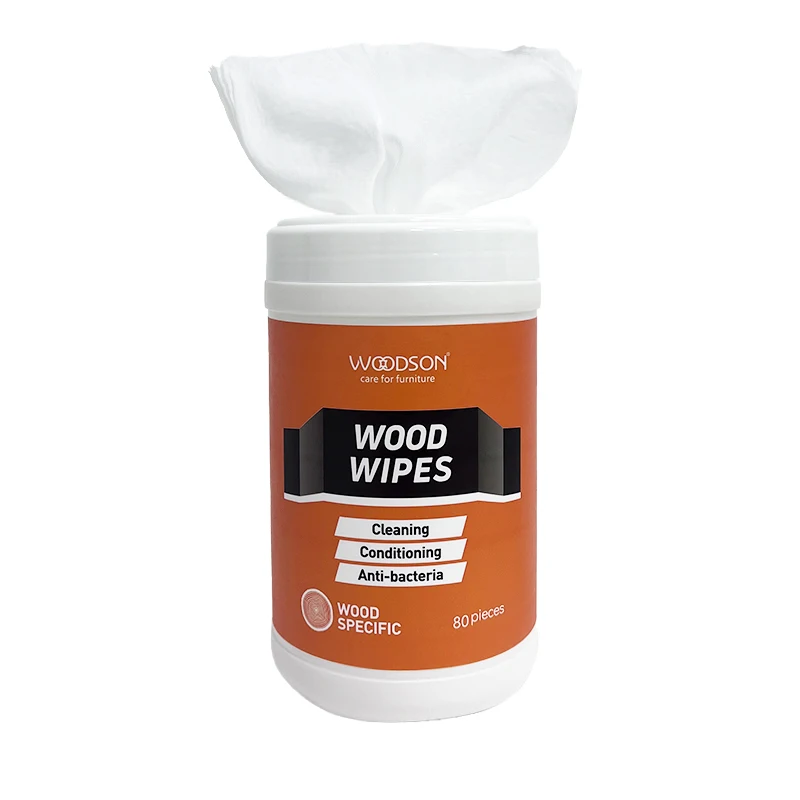 WOODSON 2024 New Arrival Indoor & Outdoor wood care oil and wax polish wet wipes wood floor cleaning wet wipes