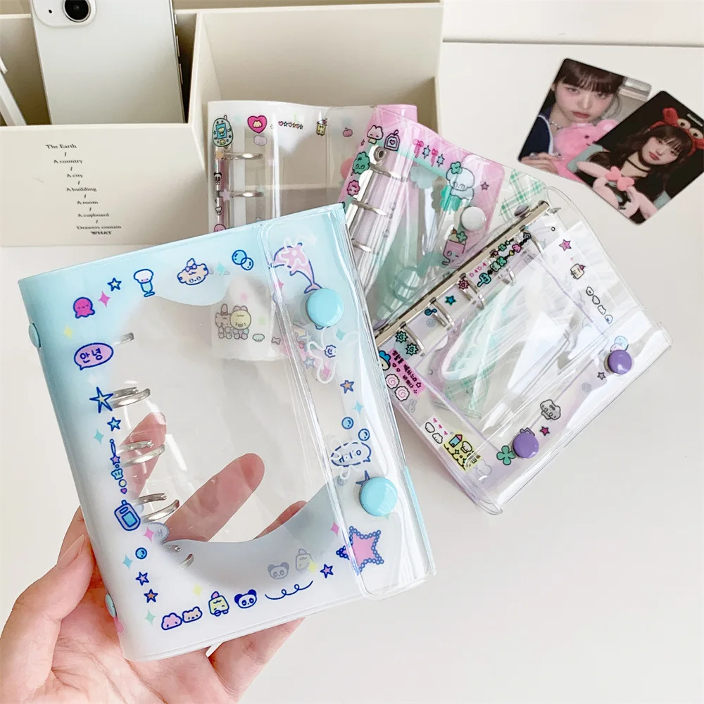 Custom logo New Binder Photo Card Album Loose-leaf Mini Film Photocard Organizer Collect Book transparent glitter photo album