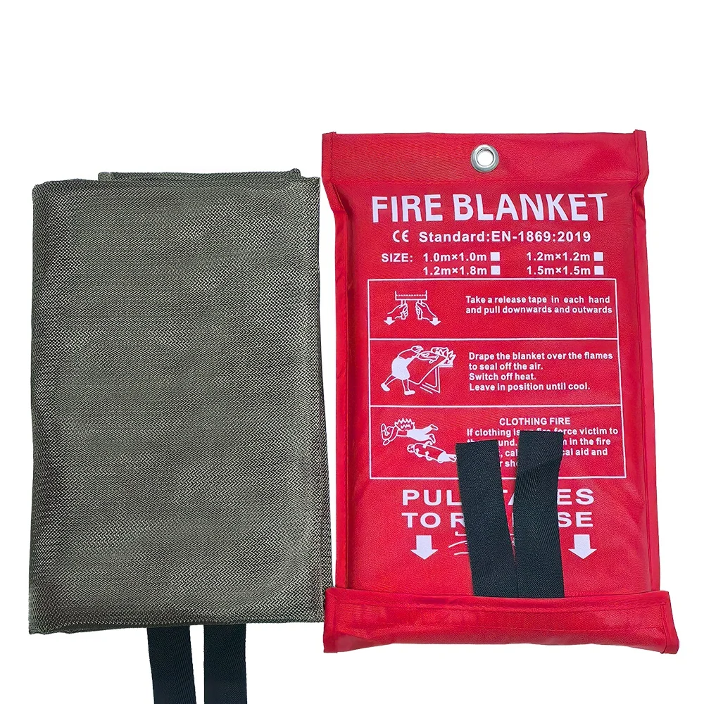 Factory Wholesale Survival Safe Extinguishing Fireproof Insulation Emergency Basalt Fire Blankets For Kitchen
