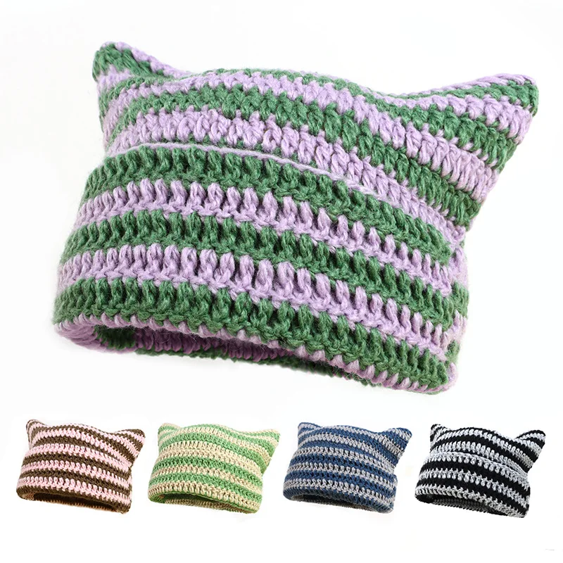 Wholesale Custom Fashion Handmade Crochet Bucket Hat Granny Square Hat Crochet Knitted Hat For Women