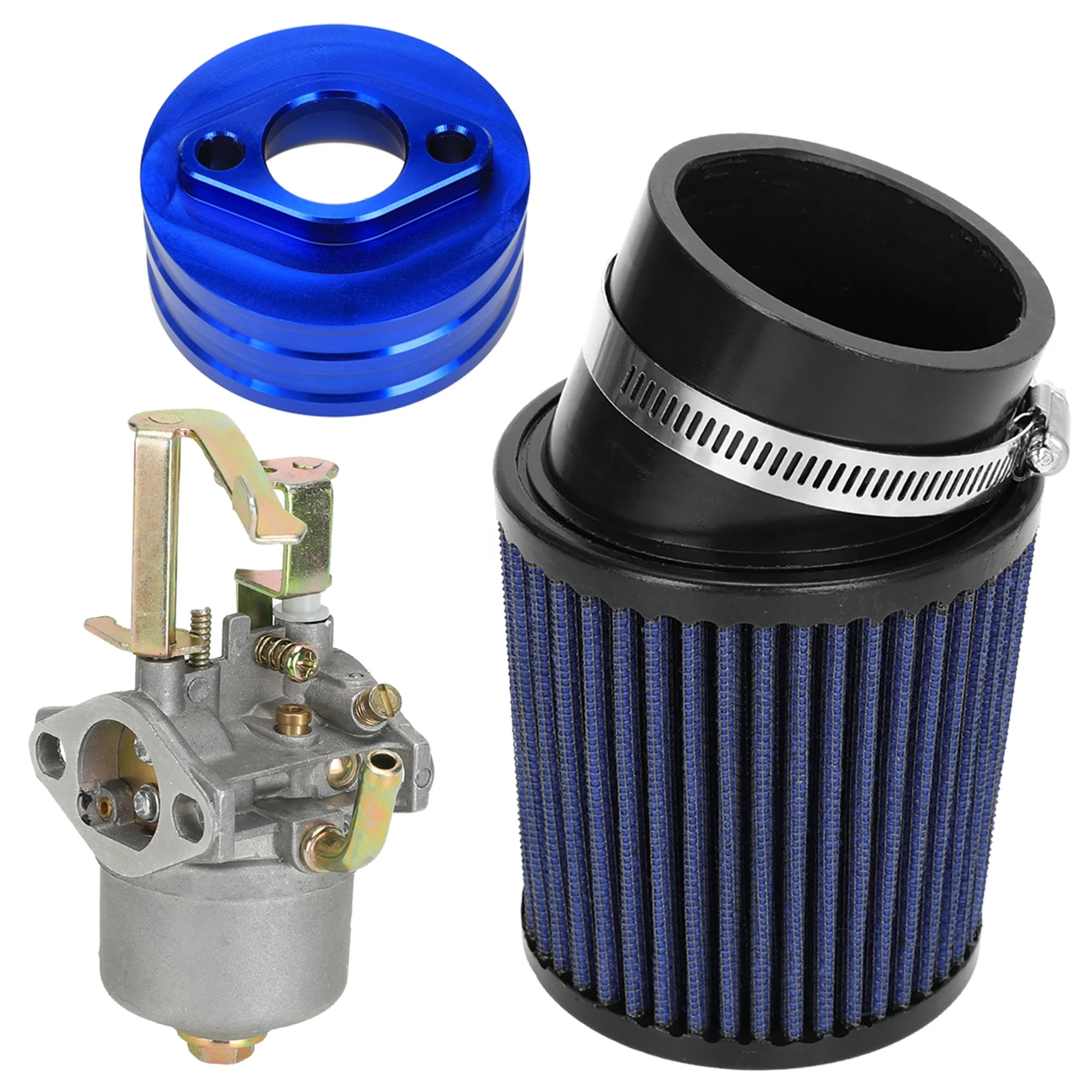 HIAORS Carburetor Carb Air Filter Adapter Kit for 79cc Predator 98cc 100cc 3HP Coleman CT100U CC100X Mini Bike CK100S Go Kart
