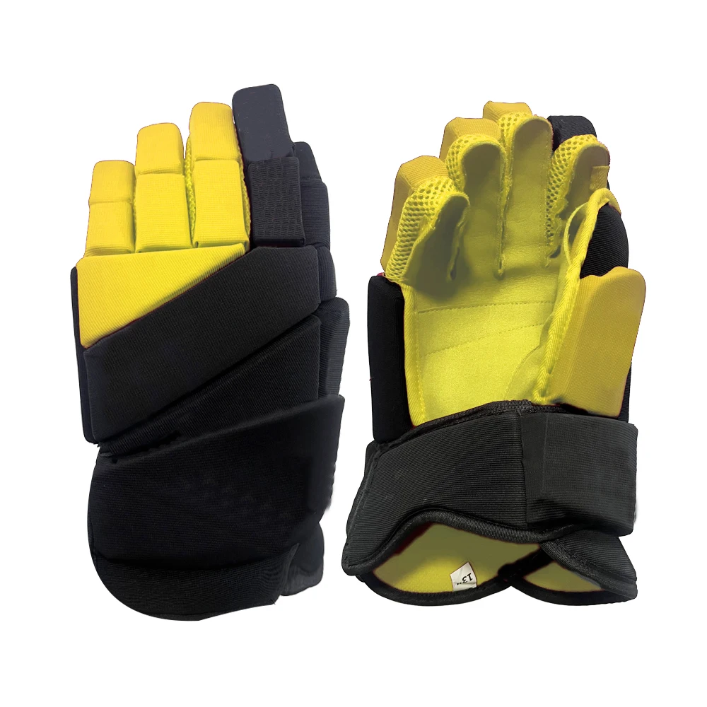 2023 Pro Hockey Gear Supplier 12' 13' 14' Ice Hockey Gloves Customized logo Lacrosse ball hockey gloves with max protection