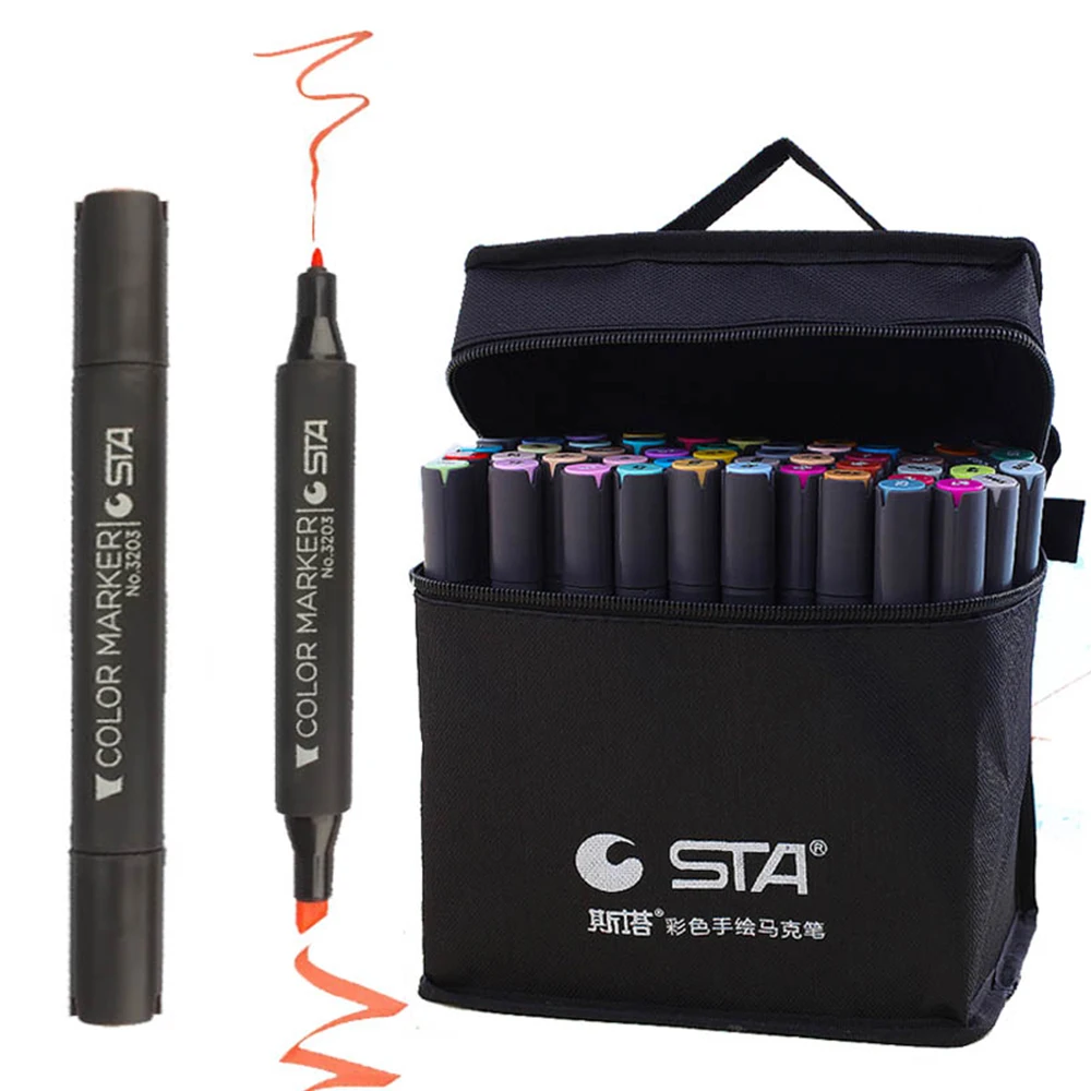 Alcohol Based Color Marker pen in the fields of color drawing such as architecture  for professional students and designers
