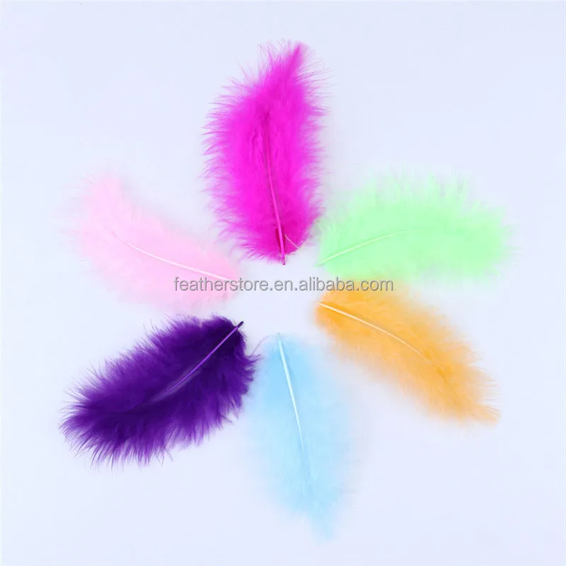 Colorful Turkey Marabou Feathers for DIY Christmas Decorations Cheap Sale Ostrich Material Dye-Patterned for Carnival Use