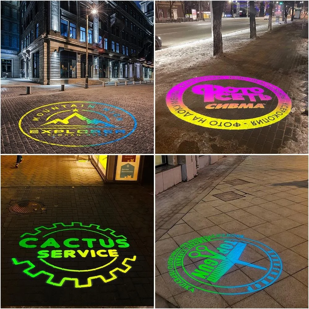 35W IP65 Outdoor waterproof advertising gobo projector light customize logo projector floor lamp CE certification