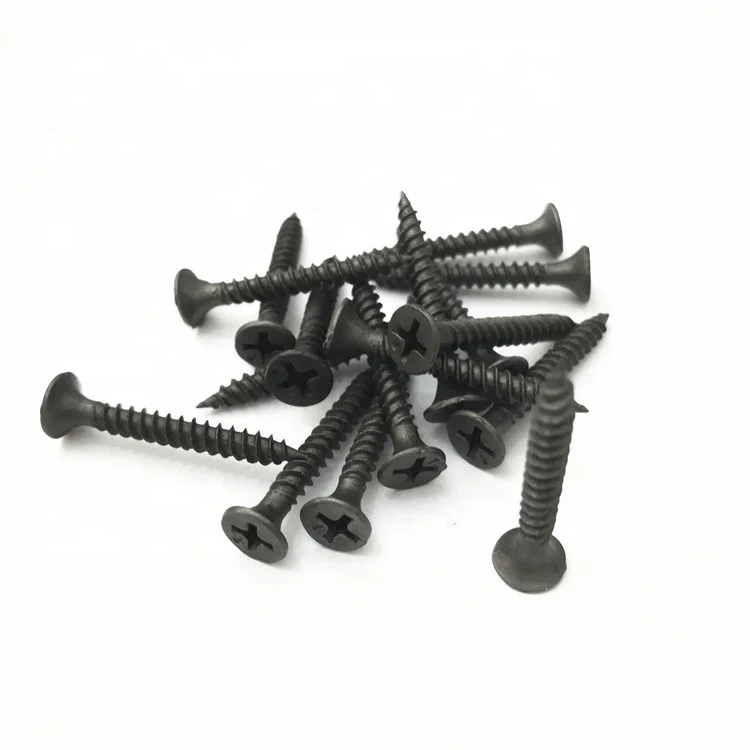 
Cross decorative steel material black flat head wood screws for furniture 