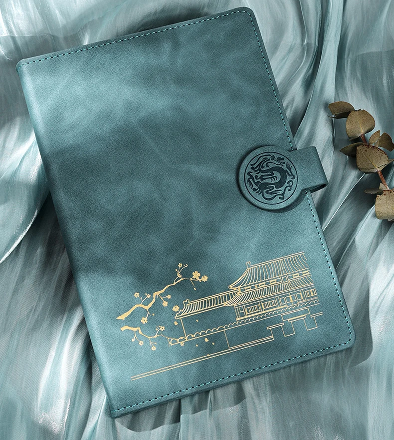 Customized Hardbound notebook Writing Book with Magnetic Buckle Embossed Logo Notepad Office Learning journal Diary