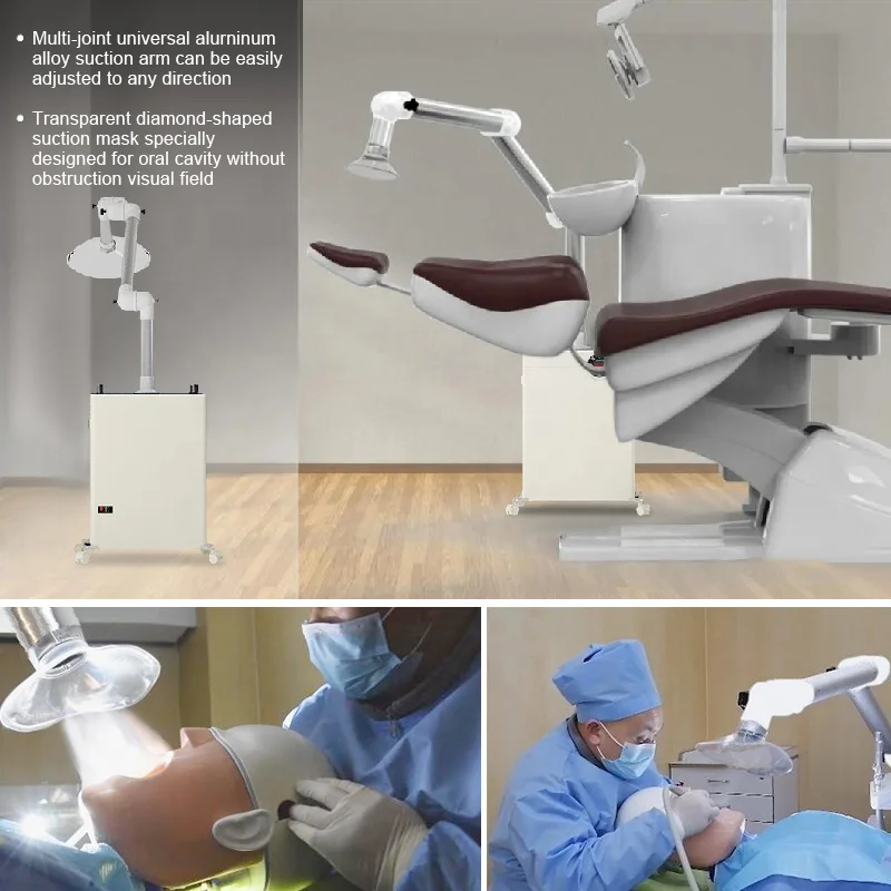 
Oral Surgical Aerosol Suction Unit Dental Suction Machine with Aluminum Alloy Arm 