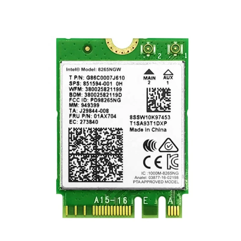 AC8265 беспроводной NIC для Jetson Nano поддерживает 2,4 ГГц 5 ГГц оригинальный Wifi для Jetson Nano 8265AC