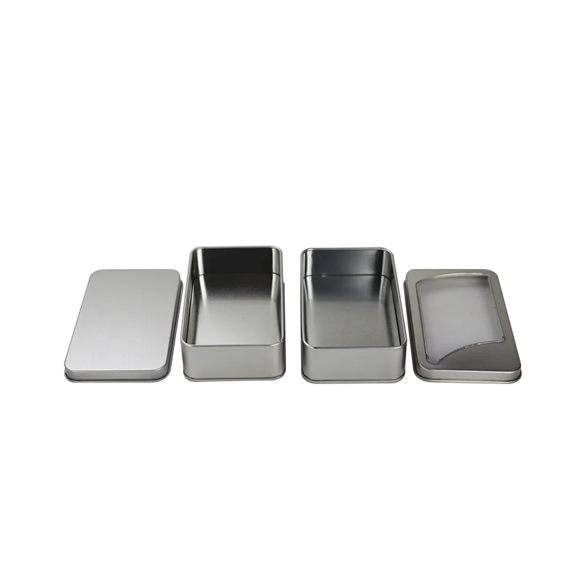 Размер 135*80*50 мм Оптовая Продажа с фабрики печать на заказ Квадратная Металлическая жестяная коробка упаковка крышкой окна для хранения продуктов