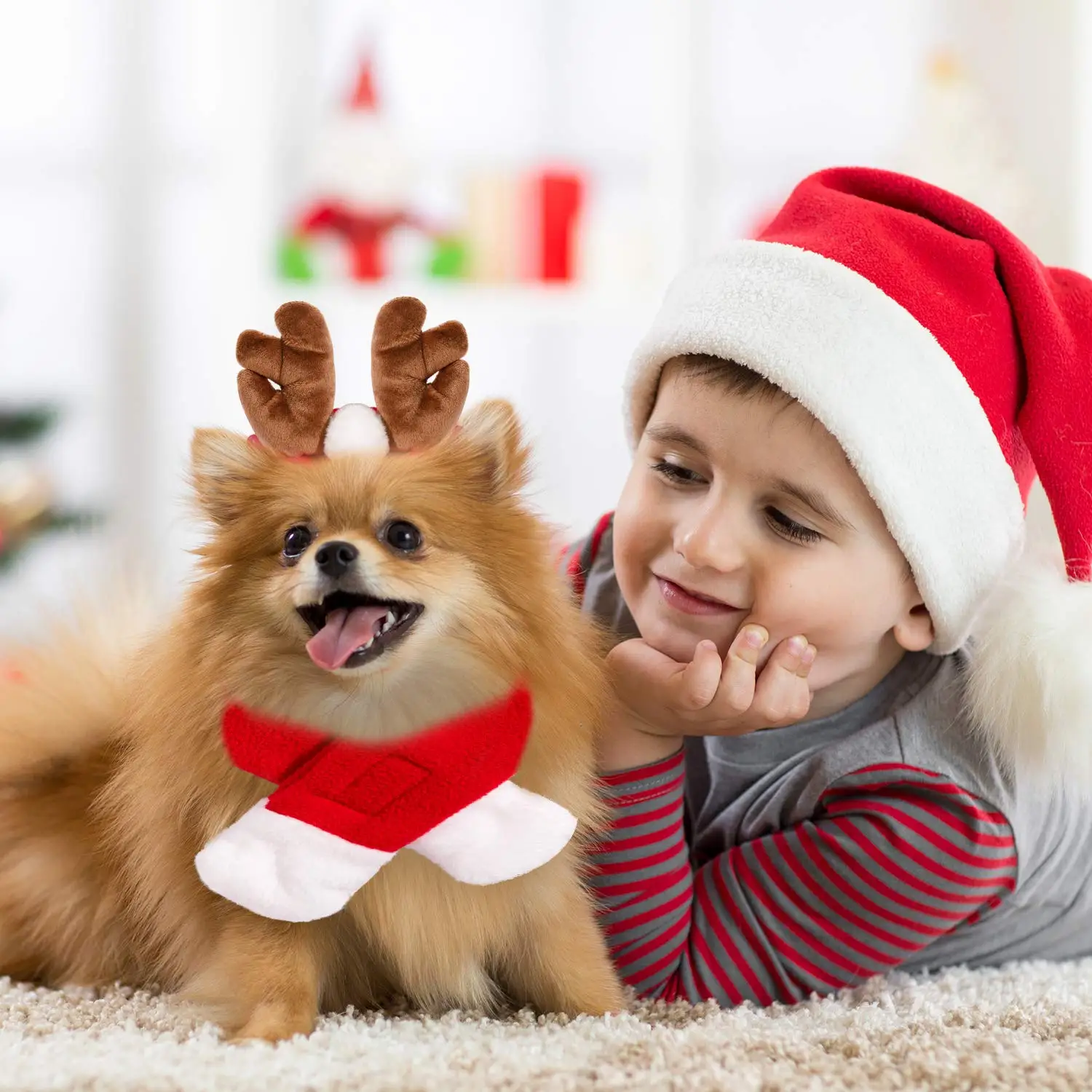 Factory Custom Cute Pet Dog Christmas Clothes Winter Accessories Pet Clothes