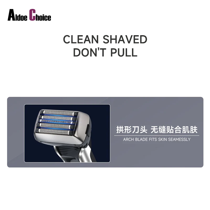 Запатентованная быстрая бритва с ЖК-дисплеем и 5 лезвиями, электробритва для бороды, электробритва из фольги, мужские электробритвы