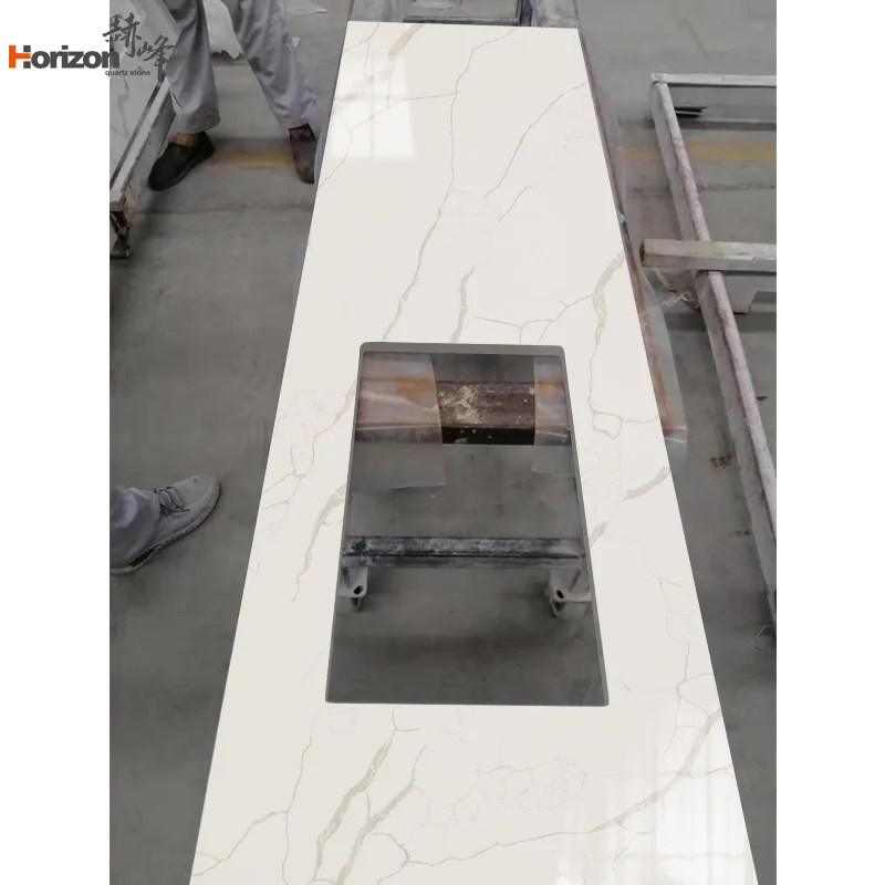 Horizon искусственный мрамор для кухонной столешницы кварцевый камень Calacatta белый сделано в