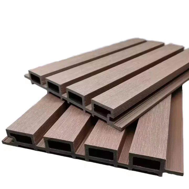 Contemporary Waterproof WPC Panel Outdoor Wall Cladding Fluted Wall Panel Hotel Home Interior Decor Co-Extrusion Plastic Wall