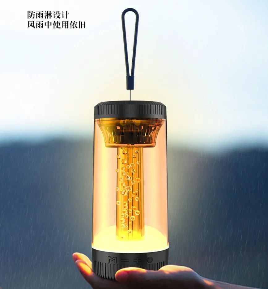 YIZHI USB Blue Tooth Speaker Home Outdoor Wireless Audio Subwoofer High Quality Camping Light with Speaker