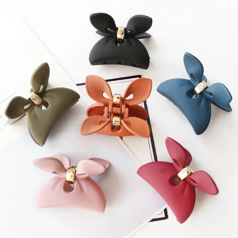 Sweet Adult Small Rabbit Ears Rubber Plastic Hair Claw Clips Hair Accessories