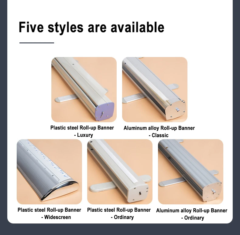 Factory Direct 80 x 200 Outdoor Advertising Trade Show Exhibition Display Roll Up Retractable Banner Stand Custom Design Print