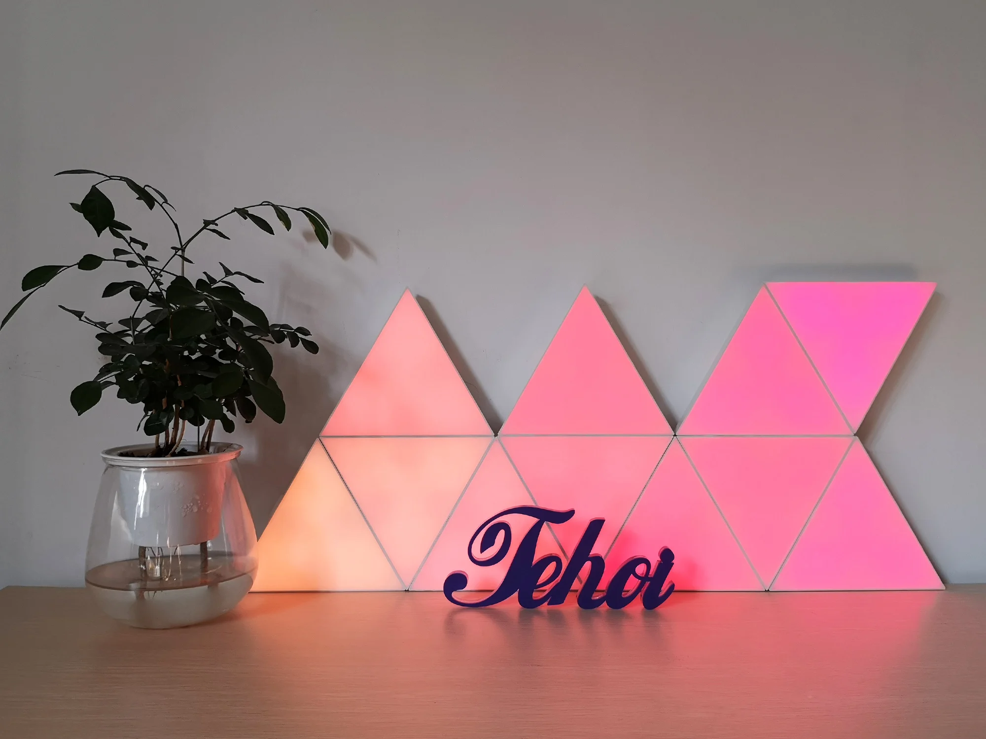 dropshipping products 2023 decorative night lights led mini quantum wall led light panel with remote control set of 3 home decor