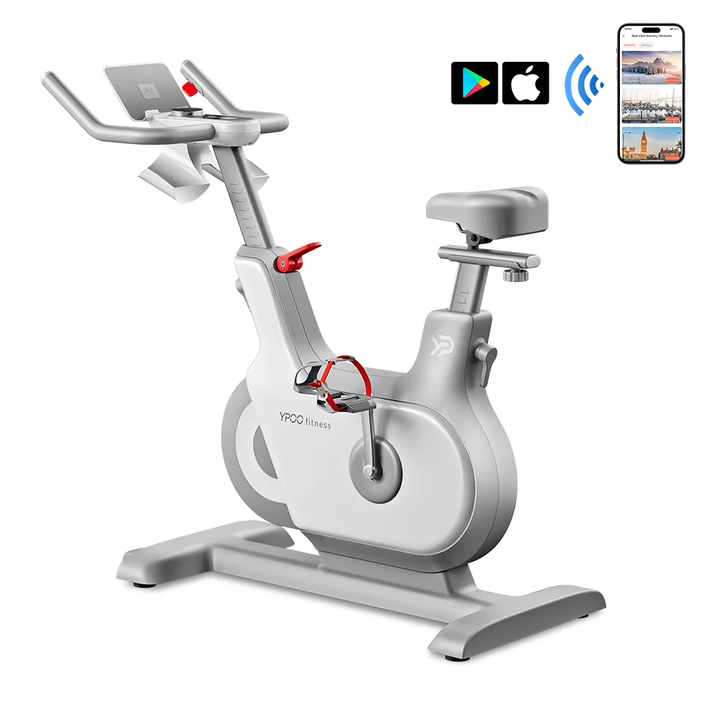 YPOO spinning bikes home smart 6kg flywheel Wholesale Home Professional Fitness Magnetic Commercial Spinning Bike with YPOOFIT