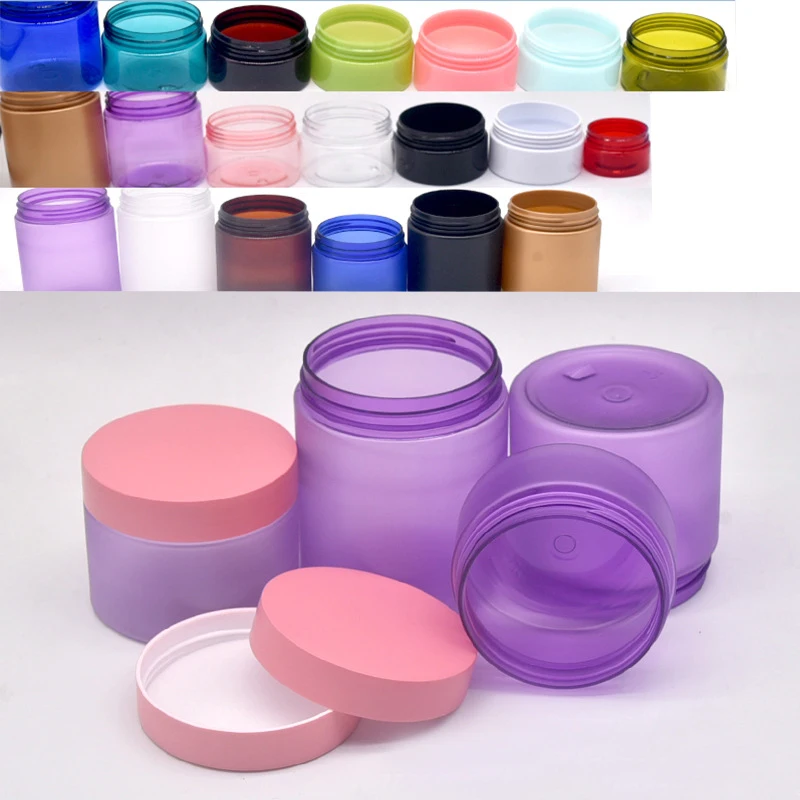 100ml/120ml/150ml/200mlPET plastic Purple red empty jars for lotions and creams body eye cream jar  cosmetic face cream jars