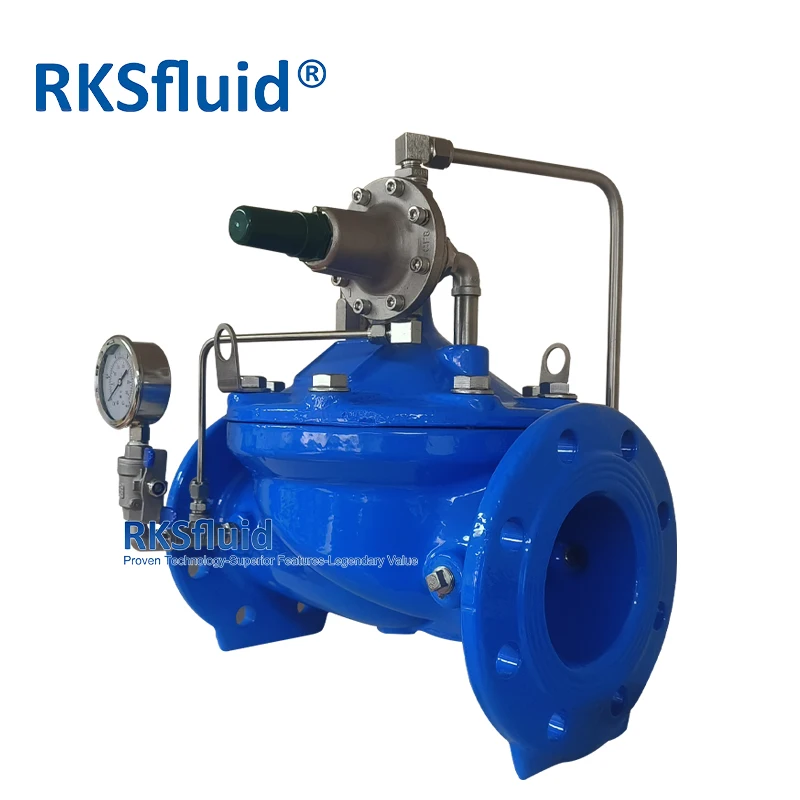 ANSI Ductile Iron DN100 PN16 CF8 Seated Flange Pressure Reducing Valve for Water System