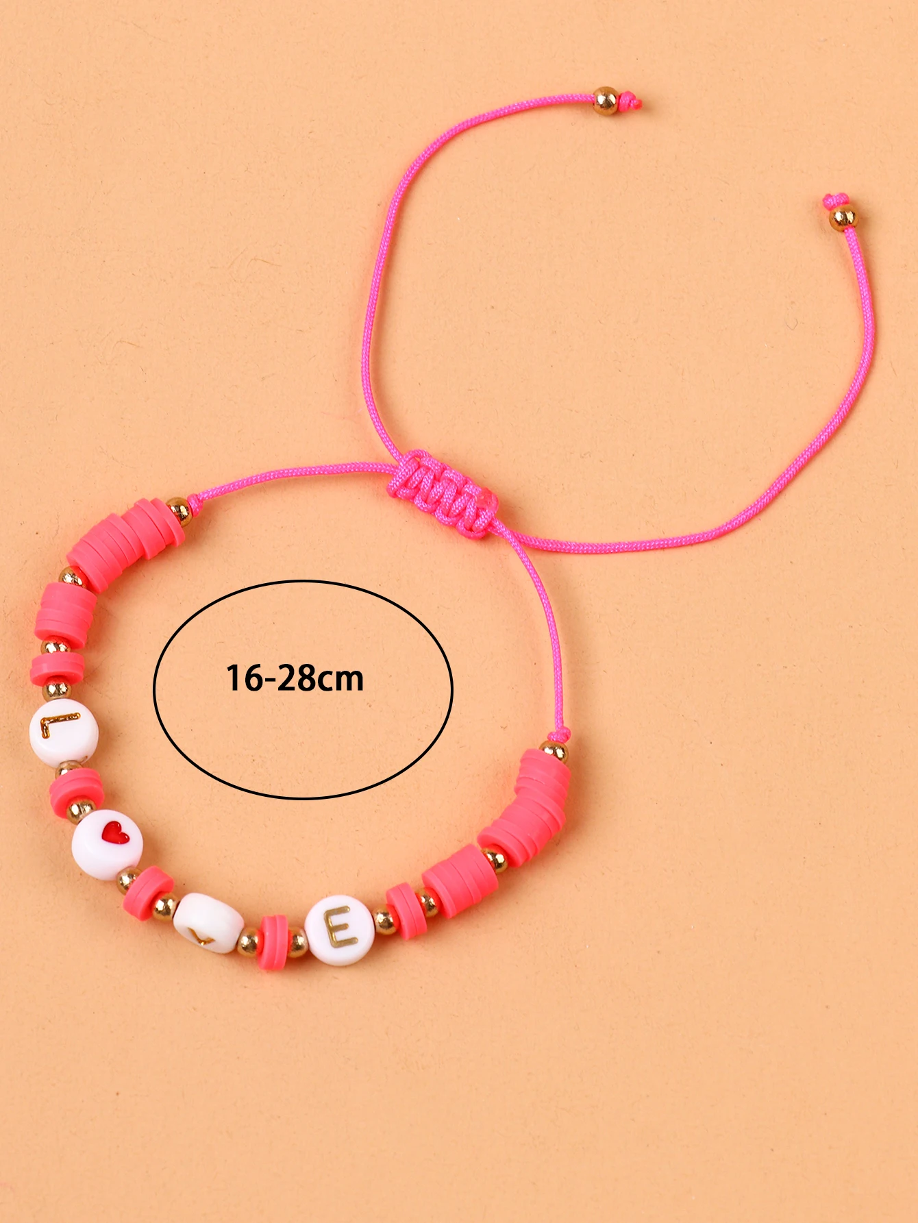 Punk Exquisite Resin Love Letter Bracelet 12 Pcs Set Polymer Clay Love Bracelet For Women